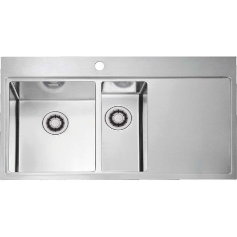 Alveus Pure - Spüle 98x53 cm, Quick-Close, Edelstahl 1149519 (1/2)