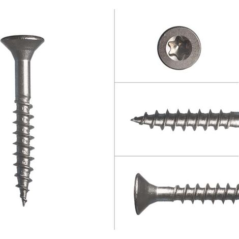Spanplattenschrauben Edelstahl A2 4 x 30 mm Torx 20 - 200 Stück