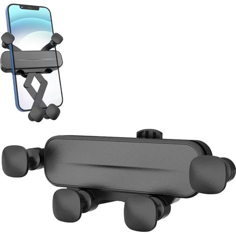 Support téléphone pour grille d’aération voiture, support universel pour ventilation, rotation 360°, pince silencieuse, support de navigation professionnel adapté (1/4)