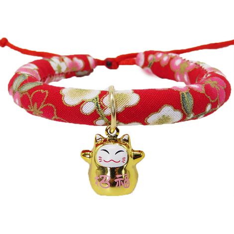 Collier Pour Chien Et Chat - Tissu En Coton Ajustable Avec Nœud Papillon Imprimé Et Clochette - Taille L (1/2)