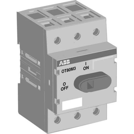 SÉPARATEUR DE CHARGE 3 BROCHES 125 A AVEC POIGNÉE NOIRE DIN ABB STOTZ S&J 1SCA022429R9140