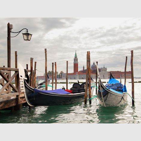 Papier peint intissé - Gondoles à Venise - 360x270 cm (1/2)