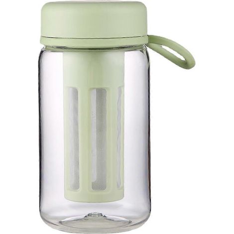 Cafetière à infusion à froid de voyage avec poignée en silicone souple, infuseur portable pour café et thé glacés. (1/5)