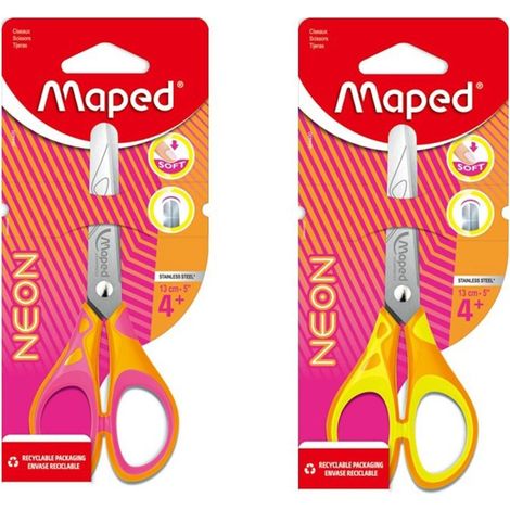 Forbici scolastiche Neon Soft 13 cm mix maped