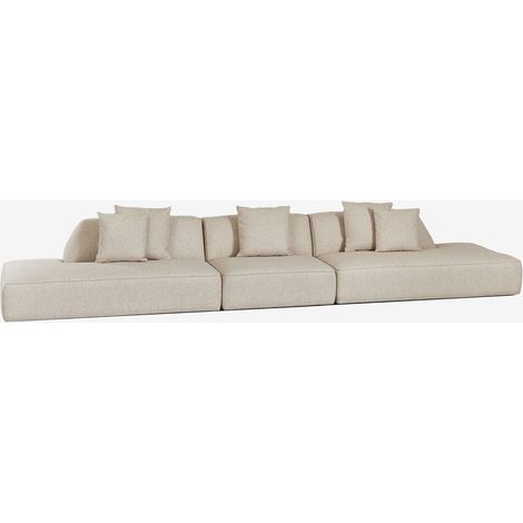 Divano componibile Cardea 3 pezzi con doppia chaise longue imbottita SKLUM            