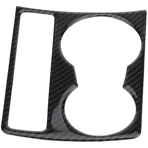 QORVA-Garniture de couverture de panneau de porte-gobelet d'eau de Console centrale de voiture en Fiber de carbone pour Audi A4 B8 A5 2009 – 2015