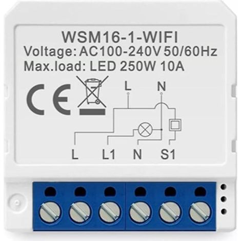 Module d'interrupteur intelligent Wi-Fi, application Tuya, contrôle à distance bidirectionnel, mini disjoncteur DIY (1/4)