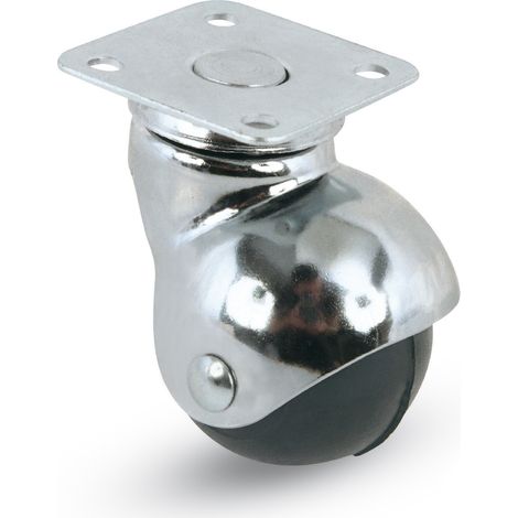 Avo RUOTA GIREVOLE PER MOBILI CUFFIA CROMATA art.165 mm.30-piastra mm.40x40 24.00 pz