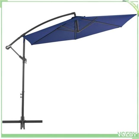 Parasol de jardin déporté - FAFEICY - 47133 - 300 cm diam. - Tissu anti-UV - Mât déporté inclinable (1/5)