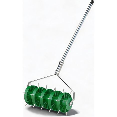 Rouleau aérateur à piquets pour gazon manche démontable 100 cm (1/5)
