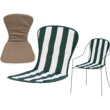 CUSCINO ACTION A RIGHE BIANCO/VERDE MONOBASSO