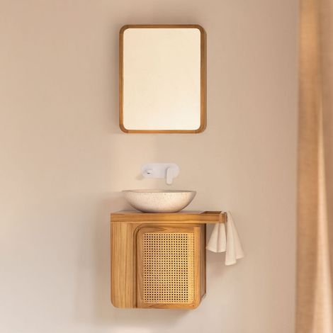 SKLUM Hängendes Badezimmermöbel-Set 60x40 cm aus Teakholz Georgy