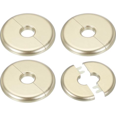 Cache Mitigeur Douche, 4pcs Écussons en ABS Garniture Robinet Douche Muraux pour 16.5mm, Décoration Rosace Robinet Coffrage Caches Tuyaux d'Eau Chauffage Plomberie Mural, Doré (1/5)
