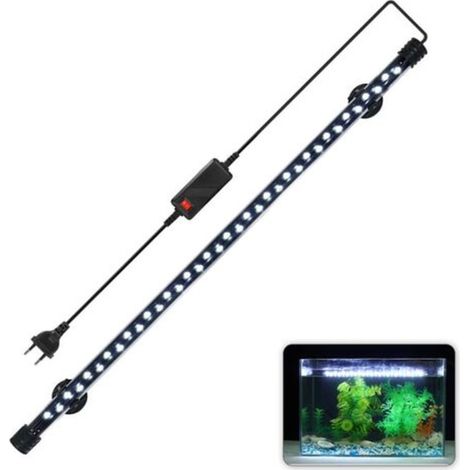 Lampe LED pour aquarium, lampe subaquatique, modèle : lumière blanche 58 cm (États-Unis)