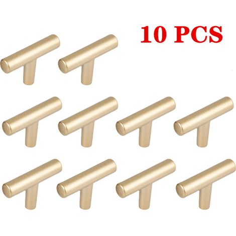Lot de 10 baguettes de cuisine en alliage de zinc doré sable de 5 cm de long
