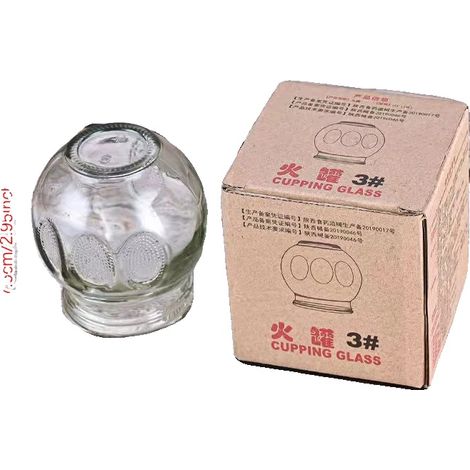 Vaso de cristal con ventosa, diseño duradero, mejora la circulación sanguínea, A3 (1/2)
