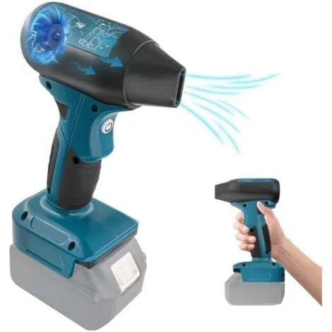 Ventilateur turbo portable miniature Makita 18 V à piles, ventilateur portable sans fil haute vitesse à 4 vitesses (piles non incluses) (1/3)