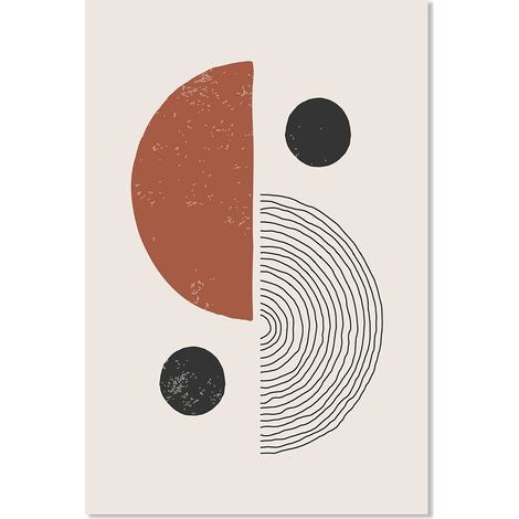 Affiche Art graphique demi cercle - 40x60cm - made in France