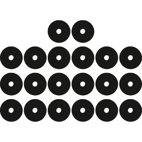 Lot de 20 rondelles feutre pour cymbales, accessoire batterie, anti-dérapant, 4 cm, noir (1/5)