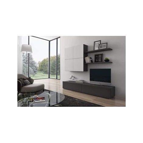 PARETE ATTREZZATA NOX 200X40XH195CM GRAFITE / LARI (1/2)