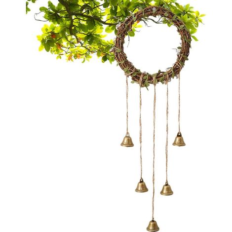 Cloche de porte pour poignées de porte - Décoration murale - Cloche décorative à suspendre pour mur, jardin, terrasse, salon, chambre à coucher - Décoration extérieure (1/5)