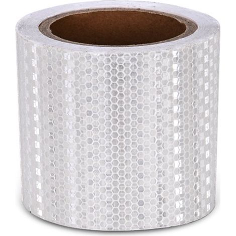 Cinta reflectante, 100010cm, PVC, Blanca, Autoadhesiva, Impermeable, Tiras reflectantes, escaleras, rampas y otros usos, Adhesivo reflectante (1/5)