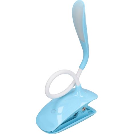 Lampe de lecture LED rechargeable avec pince, 3 modes, cou flexible, câble USB pour bureau, chambre, étude