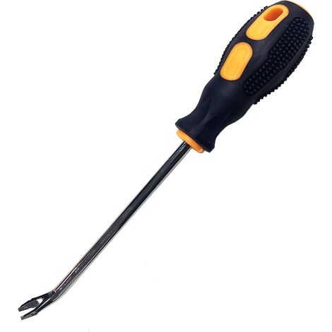 menuiserie arrache-Clou Tournevis, Porte de Voiture Panneau Intérieur Garniture Clip de Fermeture Remover Installateur Outil de réparation Pince, V-Black, 260mm/10.24" (1/2)