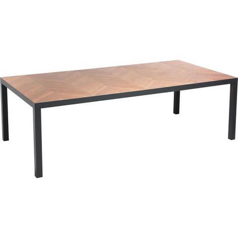 Table de jardin en céramique effet bois chevron - Tivoli