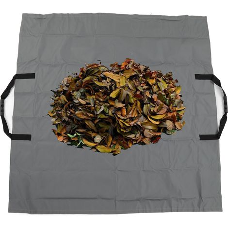 Sac feuilles jardin 2 en 1 – tapis chute – gris (1/5)
