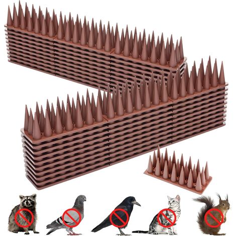 12 Pièces Pic Anti Pigeon,5.16M Anti Pigeon pour Balcon Plastique,3 rangées Repulsif Chat Repulsif Pigeon Kit,Pique Anti Pigeon Plastique,Anti Pigeon,Anti Pigeons pour Balcon (1/5)