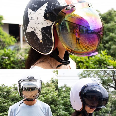 Visière de casque jet, visière bulle pour casque de moto, accessoire pour casque de moto (1/5)