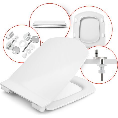 Abattant WC SLIM pour CERSANIT CARINA – frein de chute, déclipsable, offert microfibre