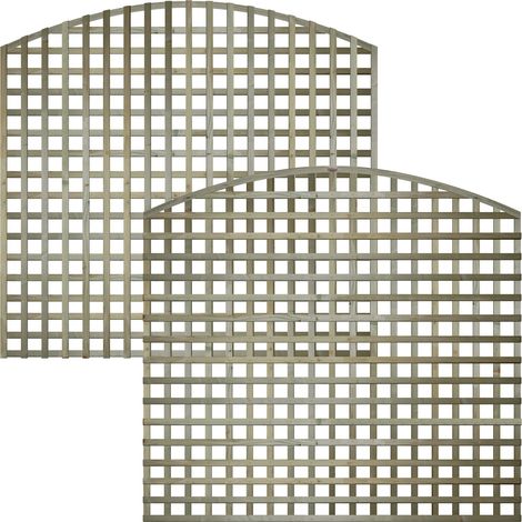 Premier 6ft x 5ft Arch Top Privacy Square Garden Trellis Panels (1/5)