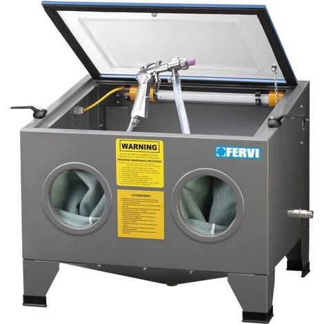 Sabbiatrice da banco professionale FERVI 0580 con accessori