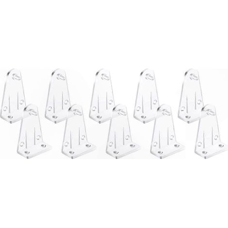 10 clips de fixation transparents en plastique pour rail inférieur de stores horizontaux de 2 pouces (1/5)