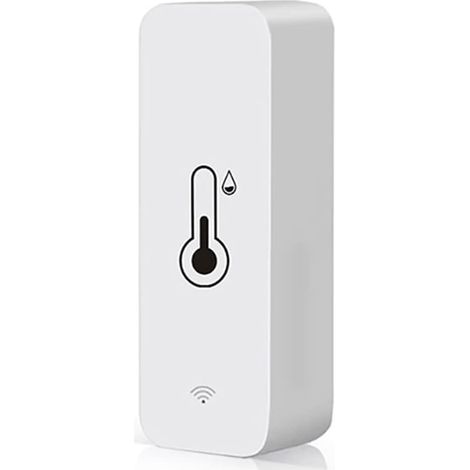 Tuya Capteur Intelligent de TempéRature et D'Humidité WiFi APP Moniteur à Distance pour Maison Intelligente Var Vie Intelligente Travailler avec Alexa Blanc (1/5)