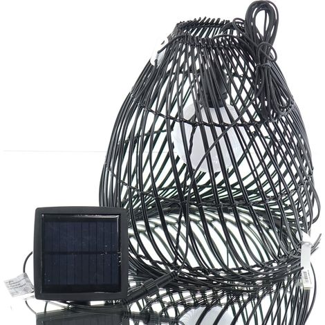 Kaemingk Solar Hängelampe Wicker 28-H36 cm schwarz (1/5)