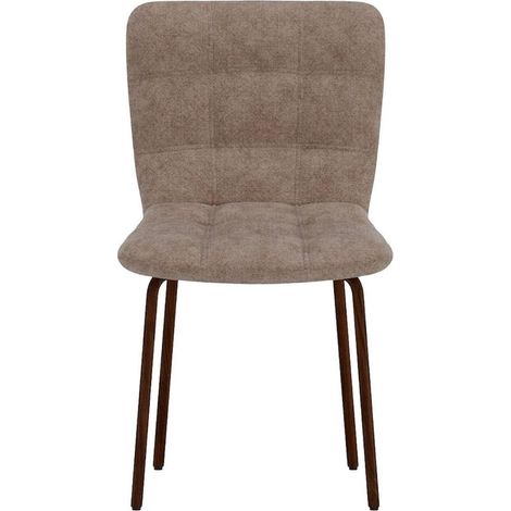 Punsch chaise de salle à manger velours brun. (1/4)