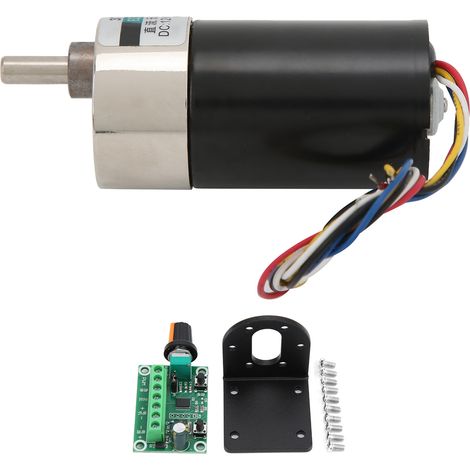 Moteur sans balais 24V avec régulateur de vitesse basse, support inclus, 30 tr/min, pour machine-outil CNC XD-37GB3650 (1/5)