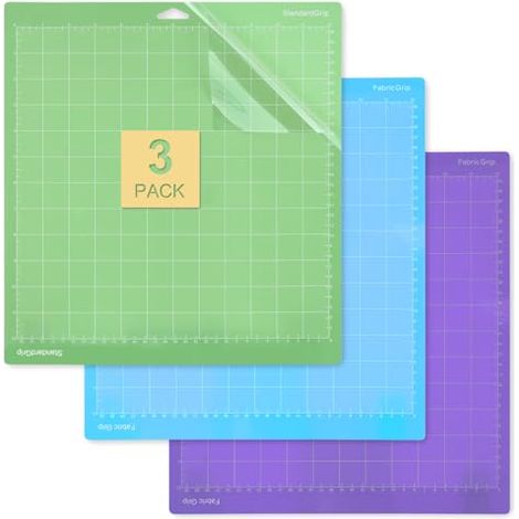 [JAMAIS UTILISÉ]3 Pièces 30,5 x 30,5CM Tapis de Decoupe pour Cricut Maker 3/Explore 3/Air/Air 2, Tapis de Decoupe avec 3 Adhésifs Différents, Tapis de Découpe de Remplacement avec Film Transparent Ant (1/5)