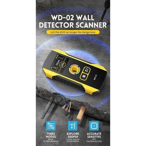 Ulisem WD-02 Scanner mural détecteur de métaux pour câbles AC sous tension et clous en bois (1/3)