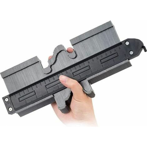 royaluxe - Jauge de contour en plastique avec serrure 25cm jauge de profilé règle de mesure de mesure pour précision de mesure de carrelage outil de marquage du bois stratifié (10 INCH) (1/5)