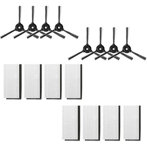 Kit d'accessoires pour aspirateur robot Lefant 8 brosses latérales et 8 filtres HEPA M200/M201/M520M/M501-A/M571/T700 (1/5)