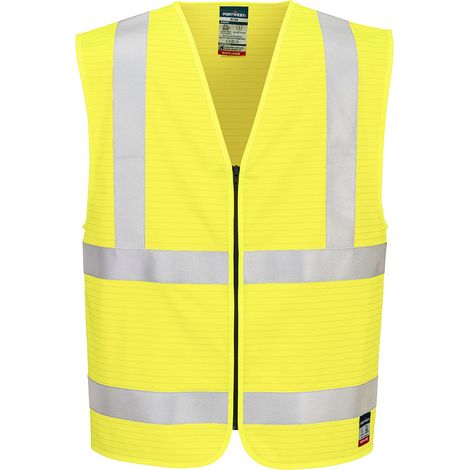 Gilet con zip Bizflame Hv Fr - Taglia L/xl - Giallo - Portwest