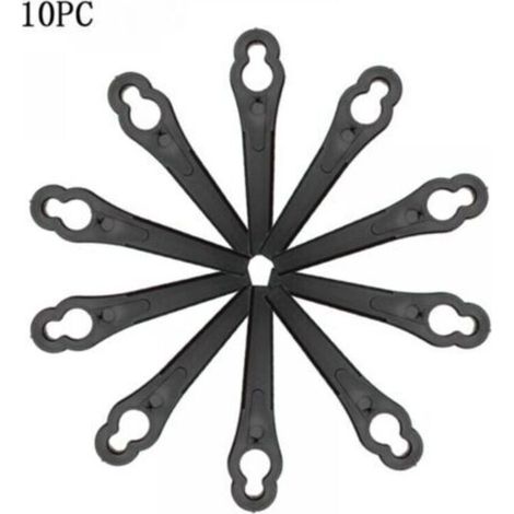 Lames de Rechange pour Coupe-Bordure, 10 Pcs Lames Coupe Bordure, Lame Tondeuse à Gazon Univers, Remplacement des Lames de d'Herbe.. (1/4)