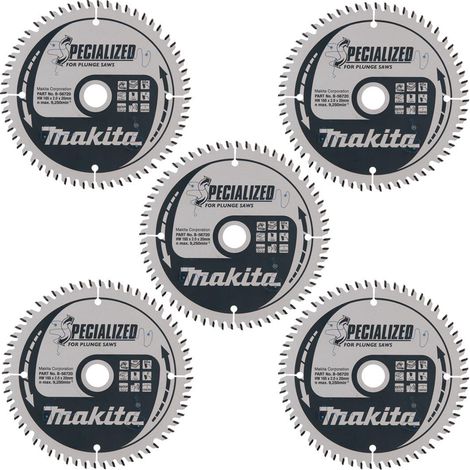 Lame pour bois 165x20mm 60 dents Makita B-56720-5 (1/2)