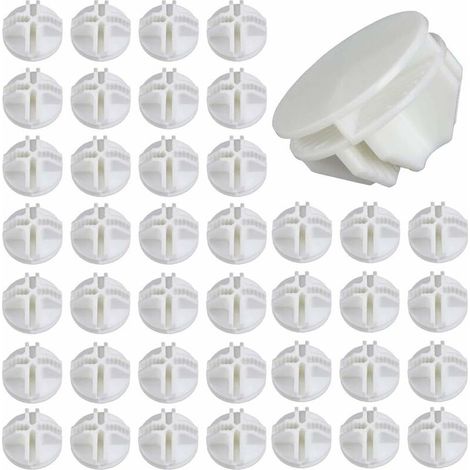 40pcs Fils Cube Plastique ABS Connecteur Cube de Rangement Blanc Raccord Meuble de Rangement Raccord Meuble de Rangement Cube de Fil Modulaire Cube en Grille pour Étagère Casier de Rangement (1/5)