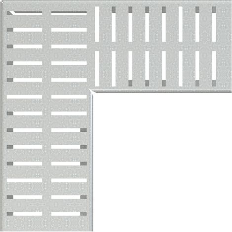 Grille d'angle de drainage 100 mm, acier galvanisé (1/2)