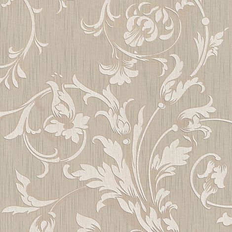 Empapelado aspecto textil Profhome 956331 papel pintado textil texturado de aspecto textil mate beige 5,33 m2